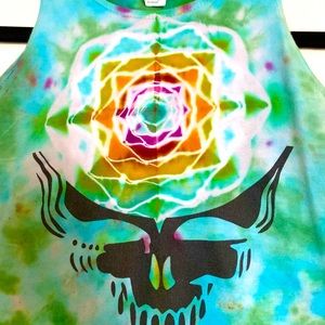 The Tying Alchemist • Stealie Mandala Crop Top • Grateful Dead